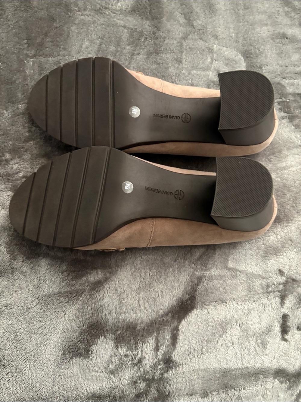 Gianni Bini Taupe Suede Loafers with Gold Horsebit - Picture 7 of 7
